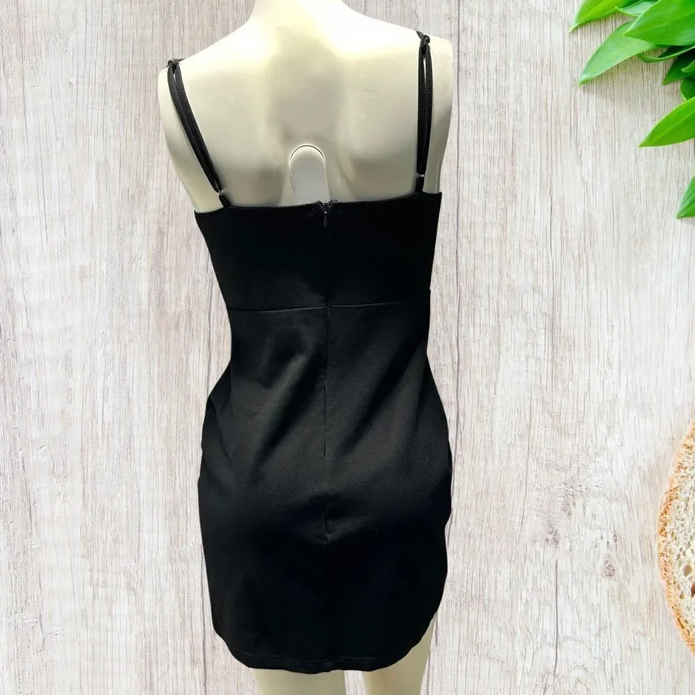 Lulus Womens Dress Size‎ M Black Crochet Whimsigoth Witchy Wicked